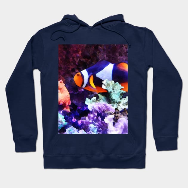 Fish - Clownfish and Coral Hoodie by SusanSavad